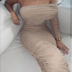 JLUXLABEL One Shoulder Ruched Dress - Small